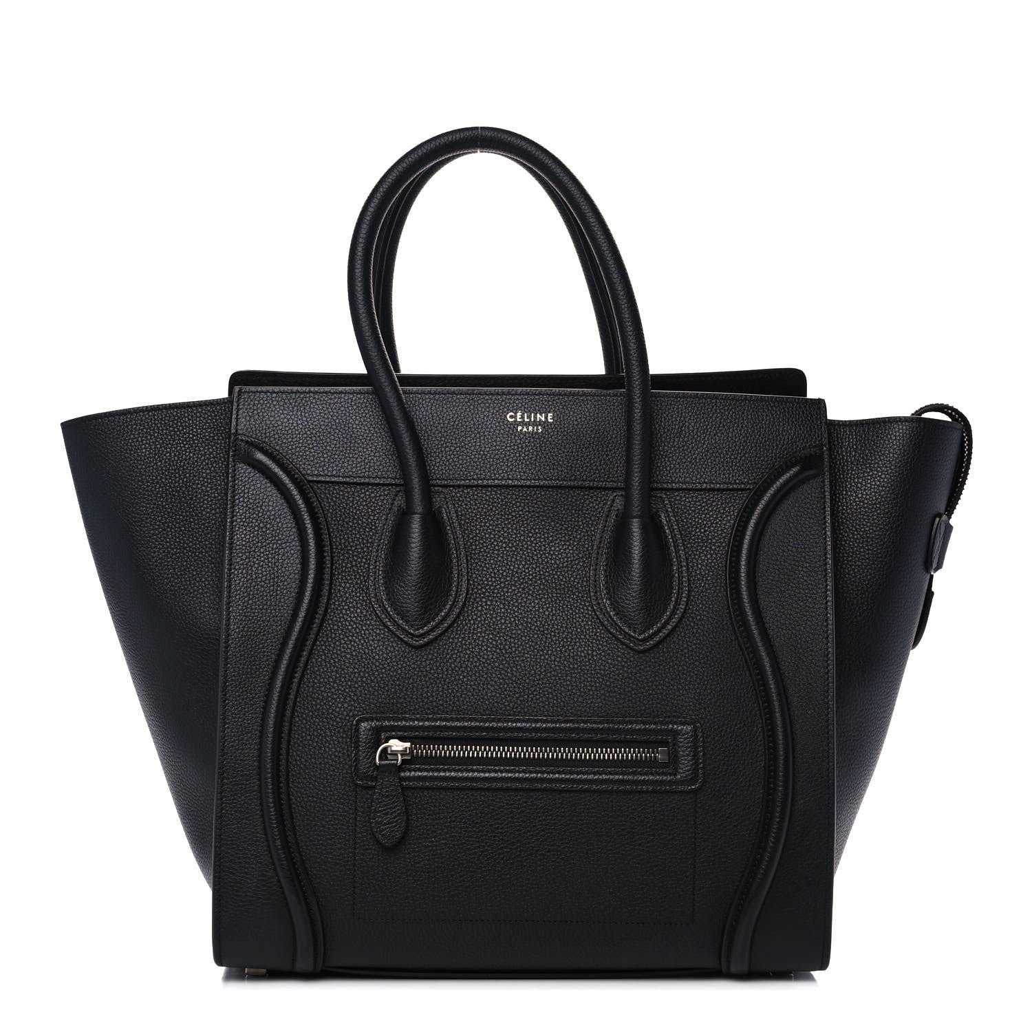 Celine Drummed Calfskin Mini Luggage Black 1 of 11