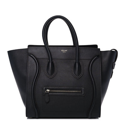Celine Drummed Calfskin Mini Luggage Black 1 of 11