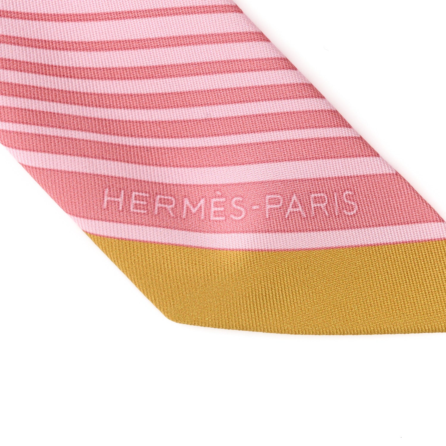 Hermes Silk Ex-Libris Twilly Rose Pale Vert Ocre 2 of 4