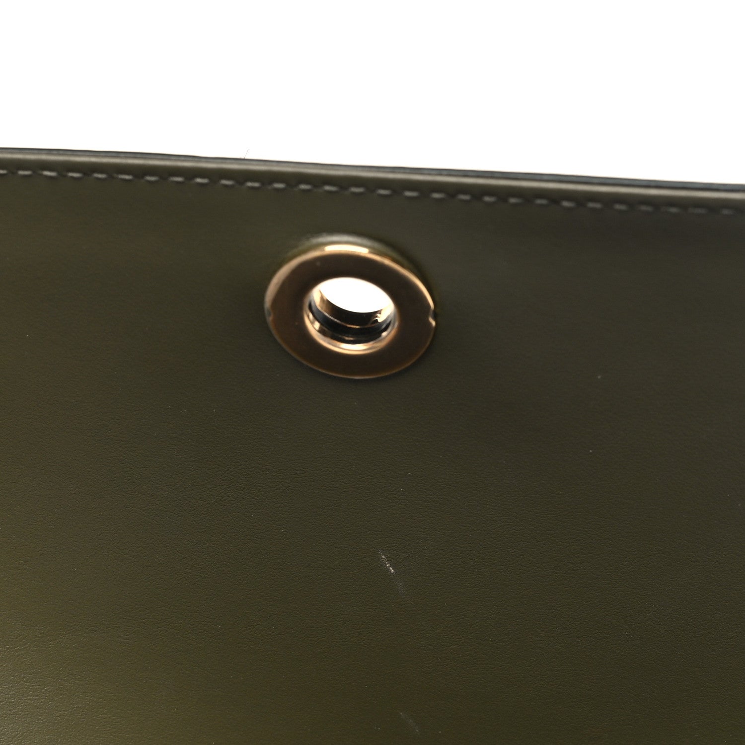 Burberry Coated Canvas Calfskin Vintage Check Note Top Handle Shoulder Bag Olive Green 11 of 11