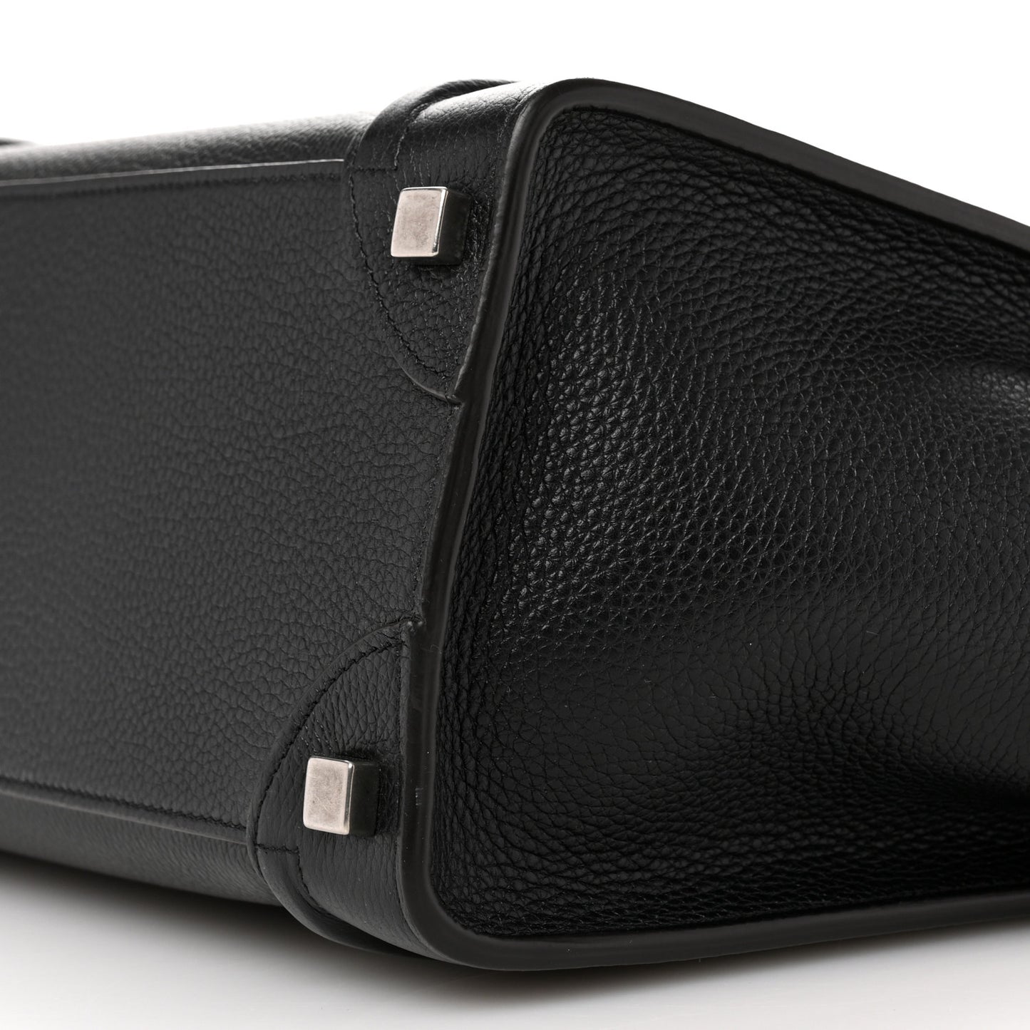 Drummed Calfskin Micro Luggage Black