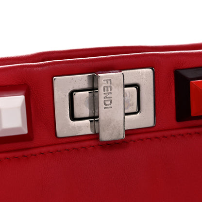 Fendi Nappa Studded Mini Peekaboo Iconic Satchel Fiamma Multicolor 11 of 11