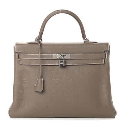 Hermes Taurillon Clemence Kelly Retourne 35 Etoupe 1 of 14