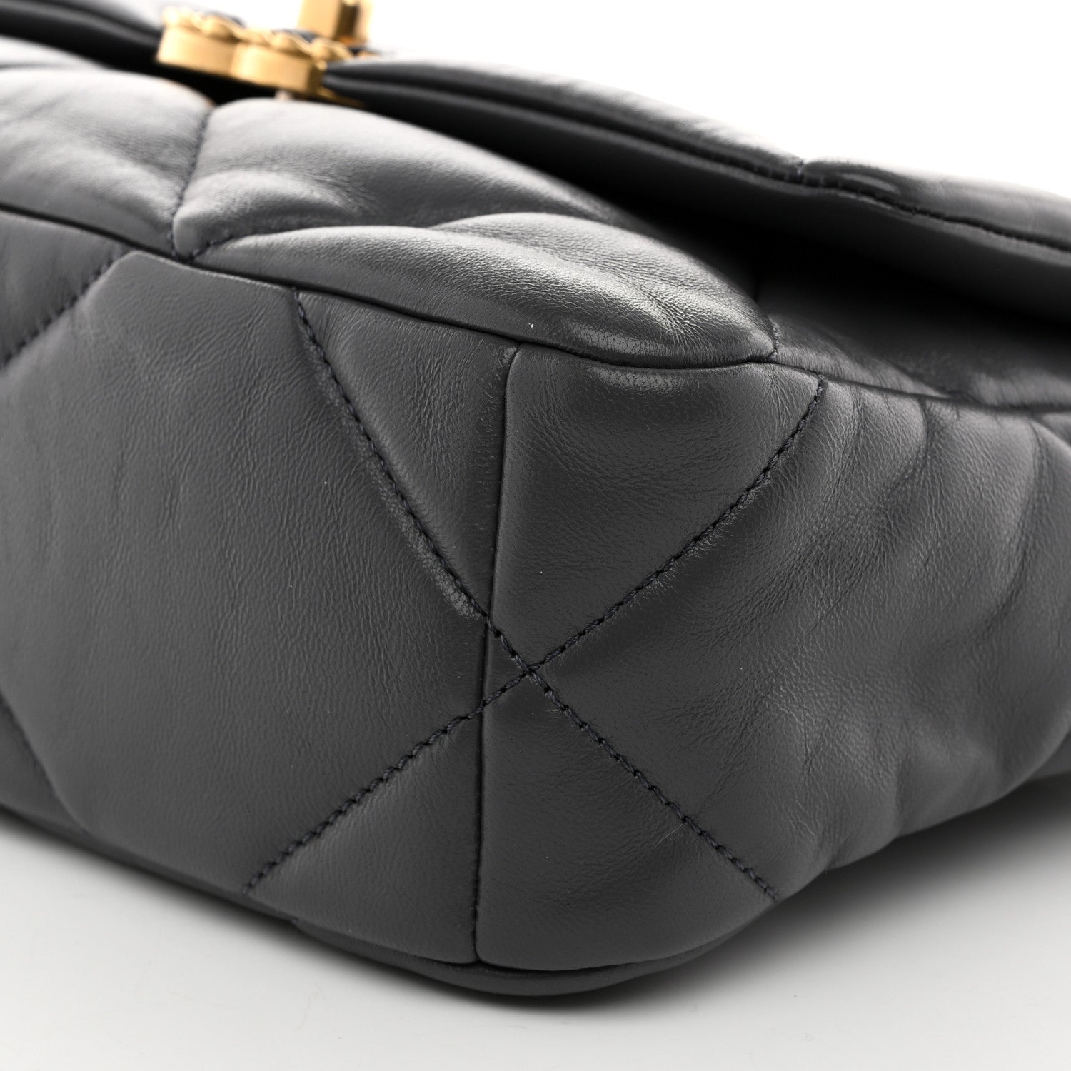 Chanel Lambskin Quilted Medium Chanel 19 Flap Dark Grey 10 of 10