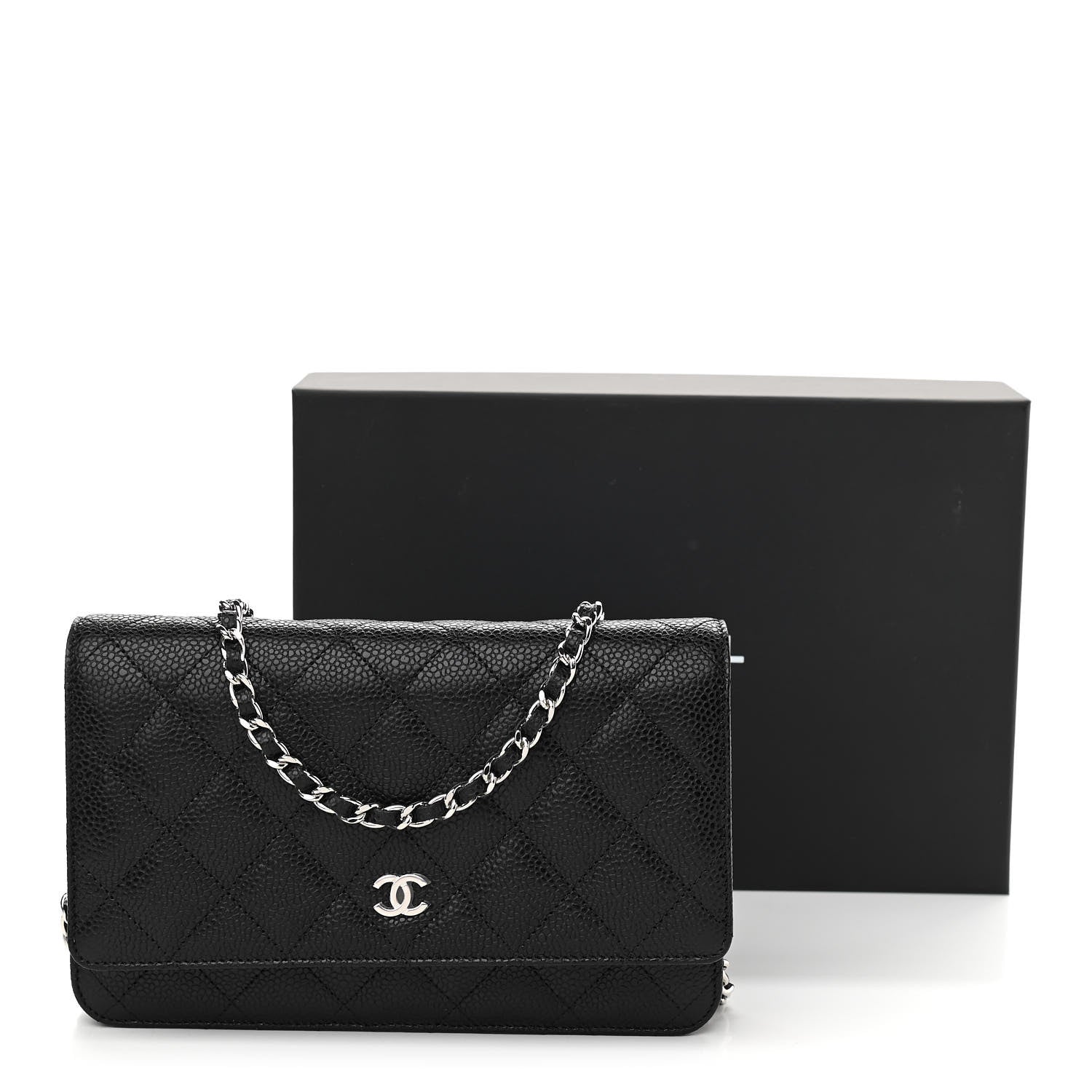 Chanel Caviar Quilted Wallet On Chain WOC Black 12 of 12