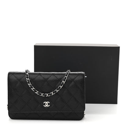 Chanel Caviar Quilted Wallet On Chain WOC Black 12 of 12