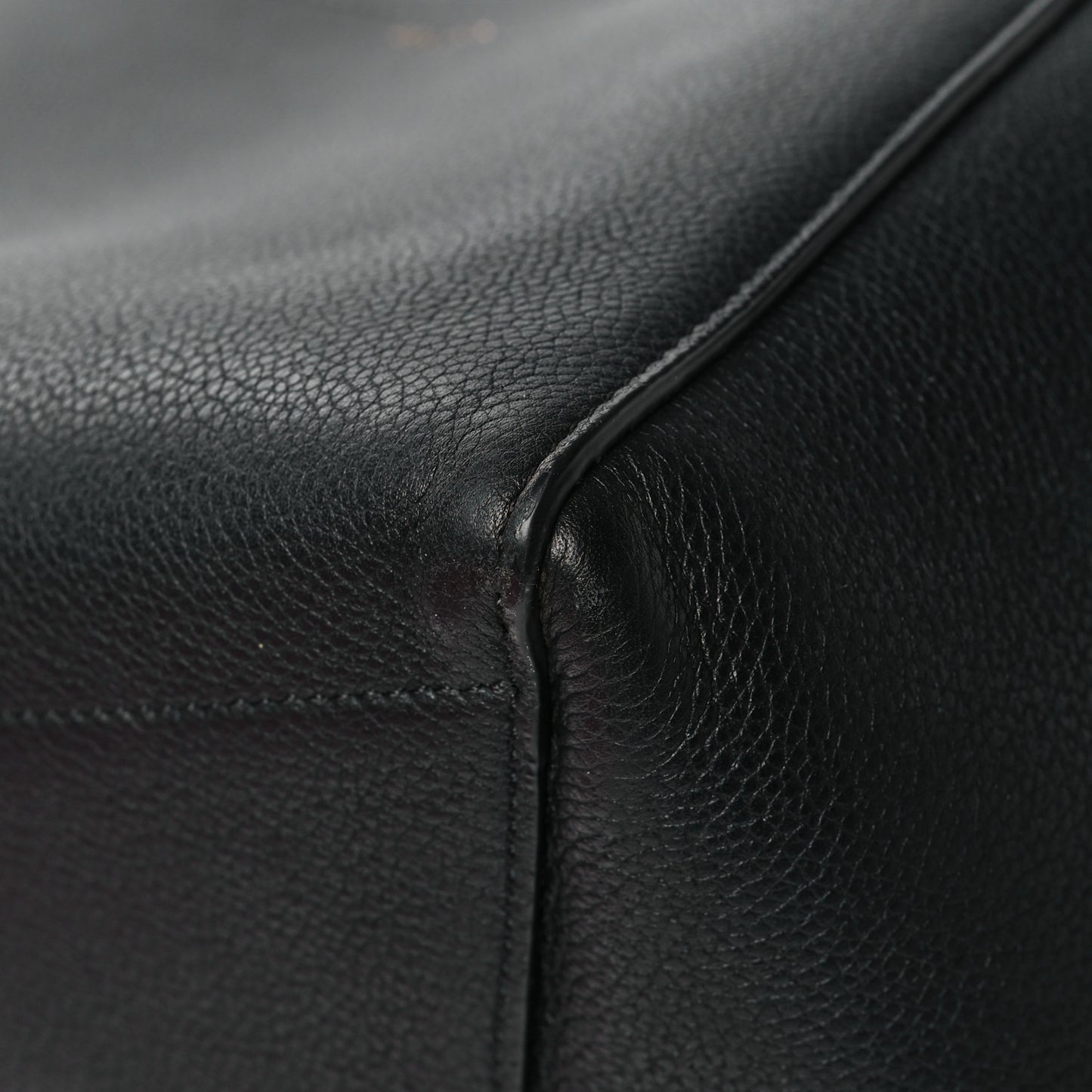 Soft Grained Calfskin Sangle Bucket Bag Black