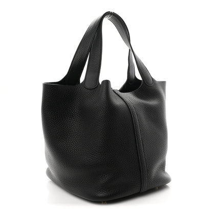 Hermes Taurillon Clemence Picotin Lock 22 MM Black 3 of 10