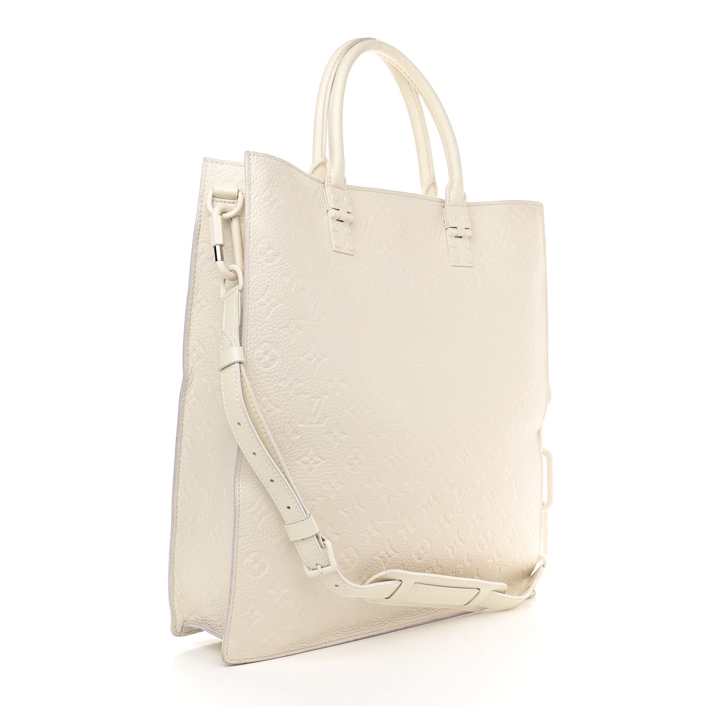Taurillon Monogram Sac Plat Powder White