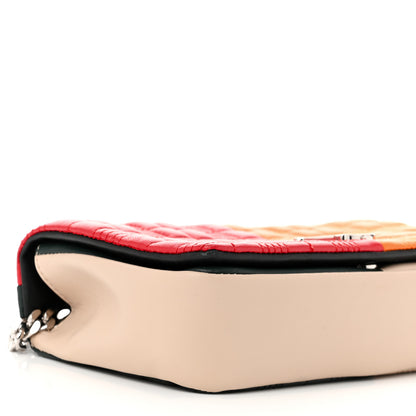 Burberry Lambskin Quilted Small Lola Bag Bright Red Orange 9 of 11