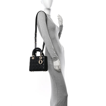 Christian Dior Lambskin Cannage Small Lucky Badges My Lady Dior Black 2 of 14