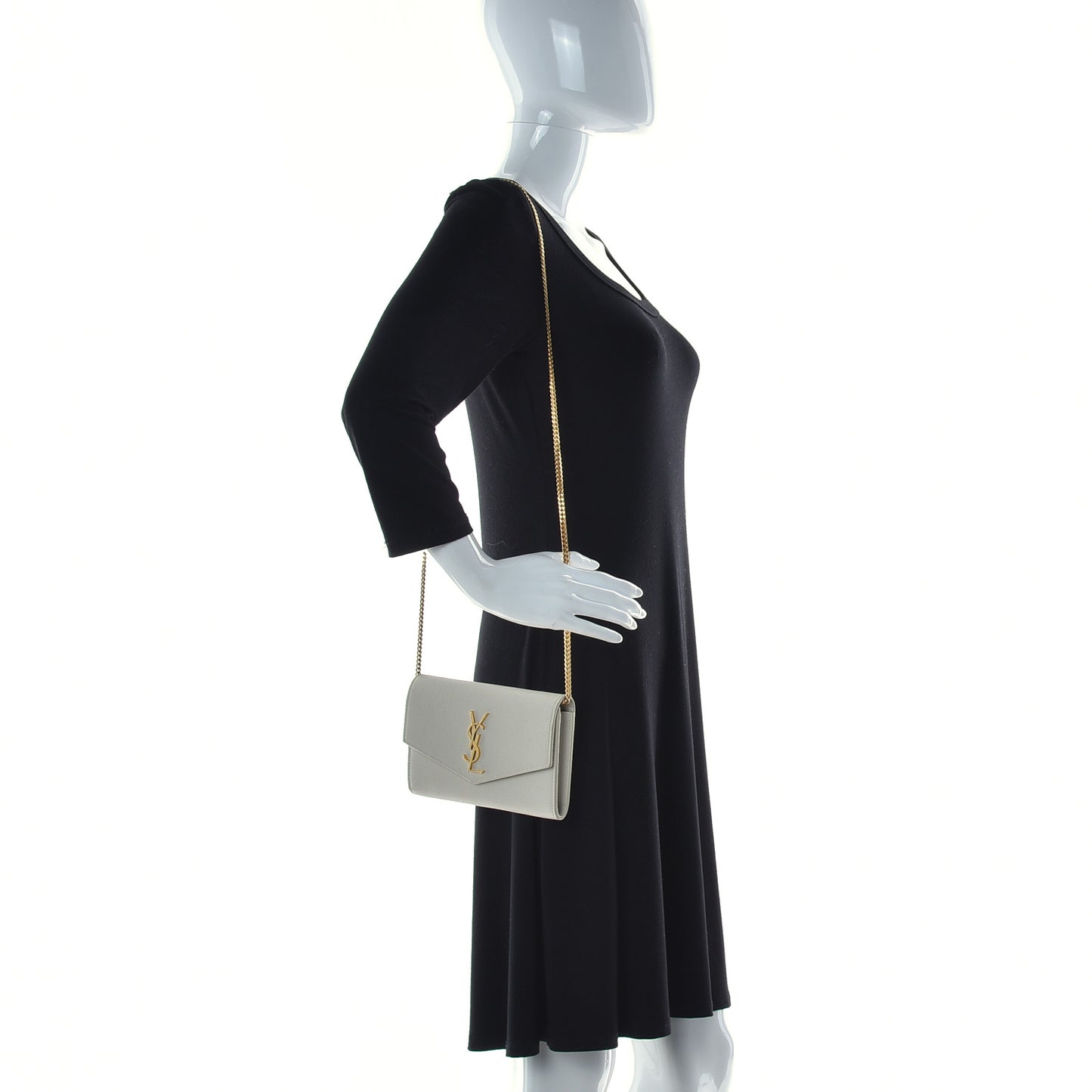 Grain De Poudre Monogram Uptown Chain Wallet Crema Soft