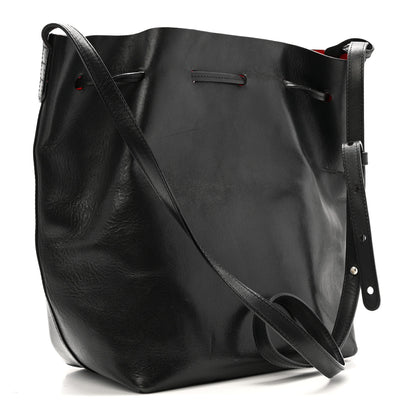 Mansur Gavriel Vegetable Tanned Calfskin Bucket Bag Black Flamma 4 of 16