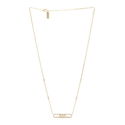 Messika 18K Yellow Gold Diamond Large Move Classic Pave Necklace 3 of 5