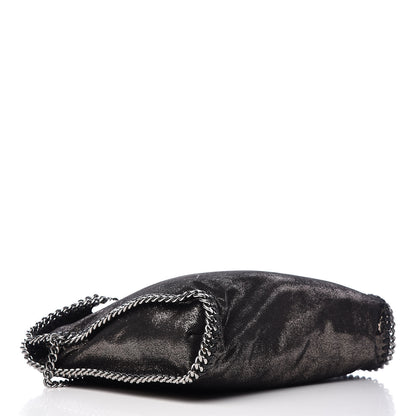 Stella McCartney Chamois Shiny Dotted Falabella Fold Over Tote Ruthenium 4 of 9