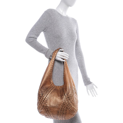 Bottega Veneta Metallic Cervo Deerskin Large Hobo Rame Ossidato 2 of 7