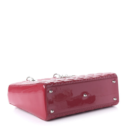 Christian Dior Patent Cannage Large Lady Dior Red 4 of 11