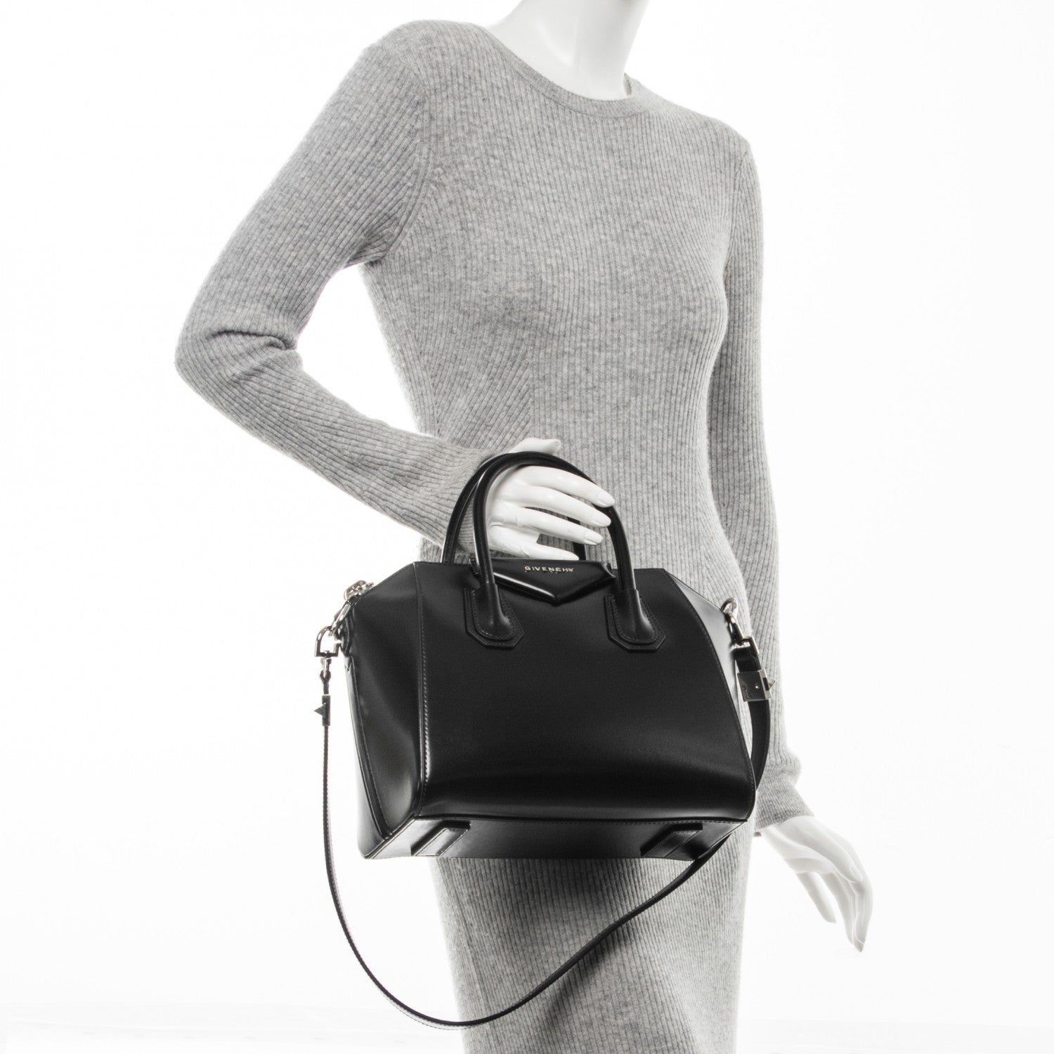 Givenchy Shiny Lord Calfskin Small Antigona Black 2 of 7