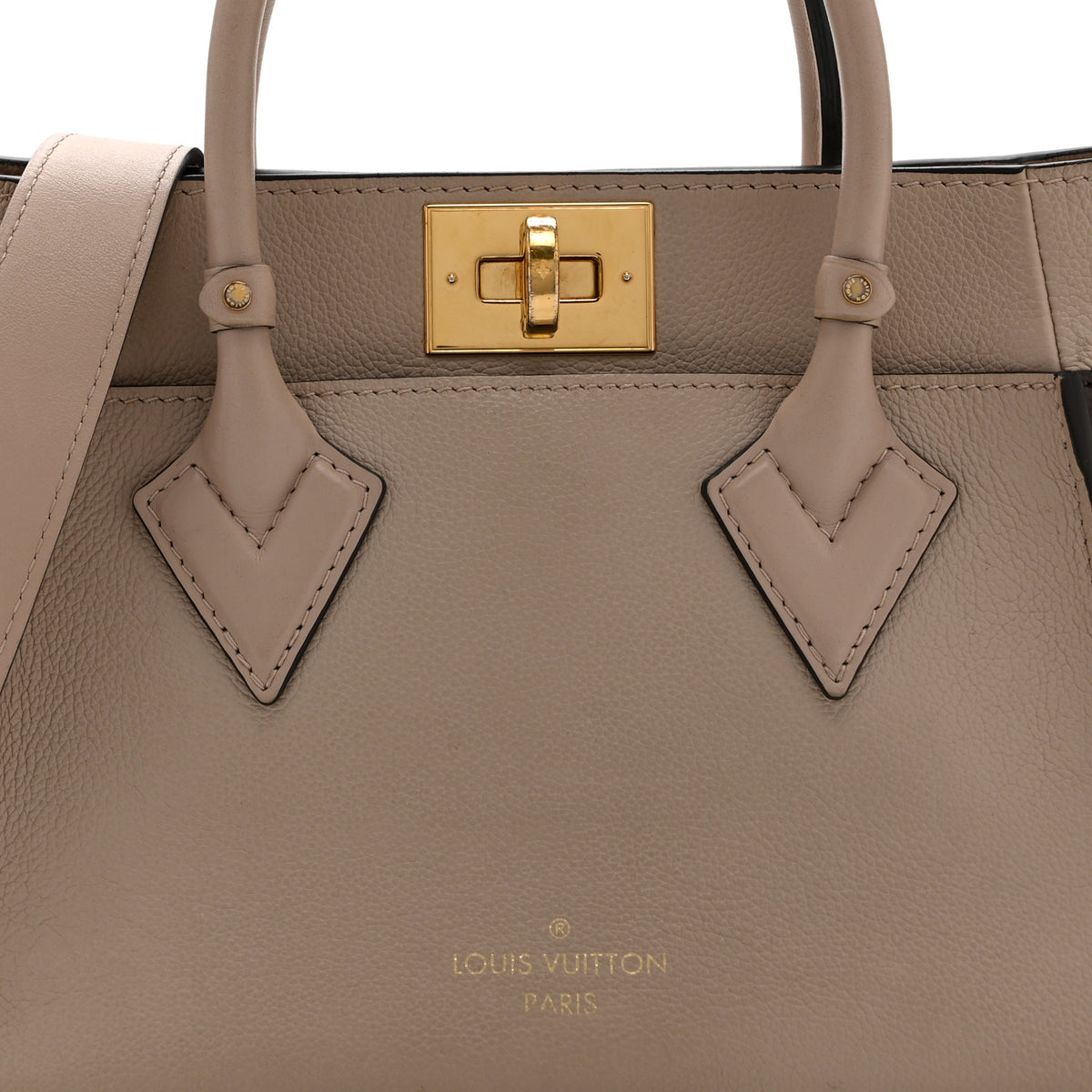 Calfskin Monogram On My Side PM Greige