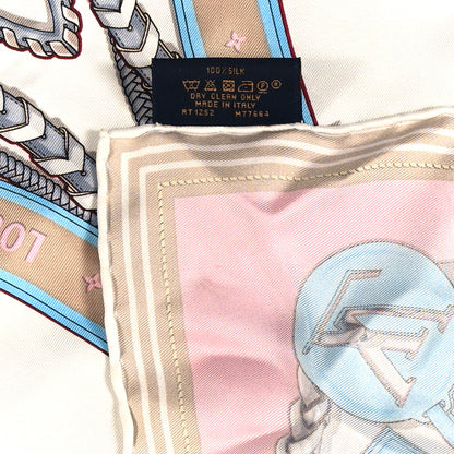 Louis Vuitton Silk Mix and Straps Square 90 Scarf Beige 4 of 4