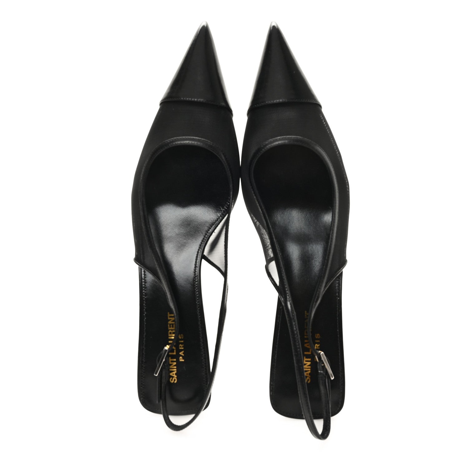 Saint Laurent Mesh Oxalis Slingback 30 Pumps 41 Black 2 of 9