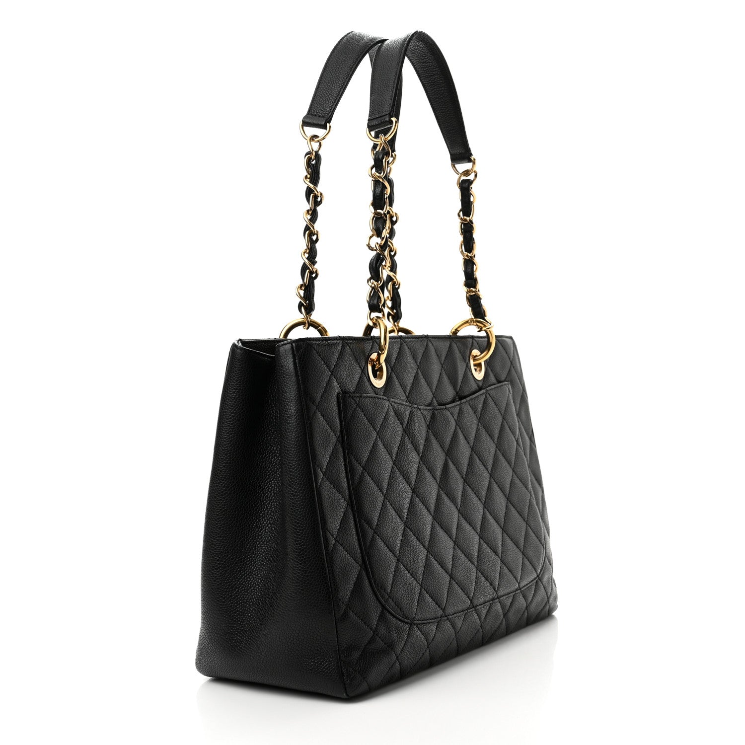 Chanel Caviar Quilted Grand Shopping Tote GST Black 3 of 10