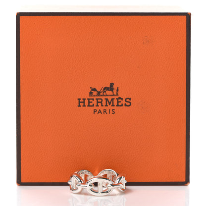 Hermes Sterling Silver PM Chaine d'Ancre Enchainee Band Ring 51 5.75 7 of 7