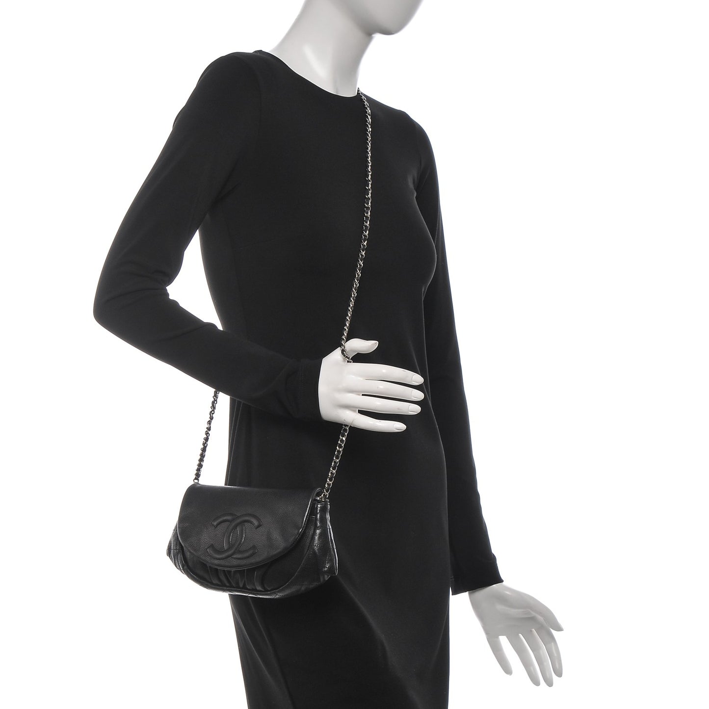 Caviar Half Moon Wallet On Chain WOC Black