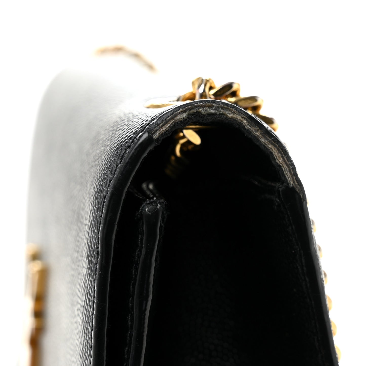 Grain De Poudre Medium Classic Monogram Kate Satchel Black