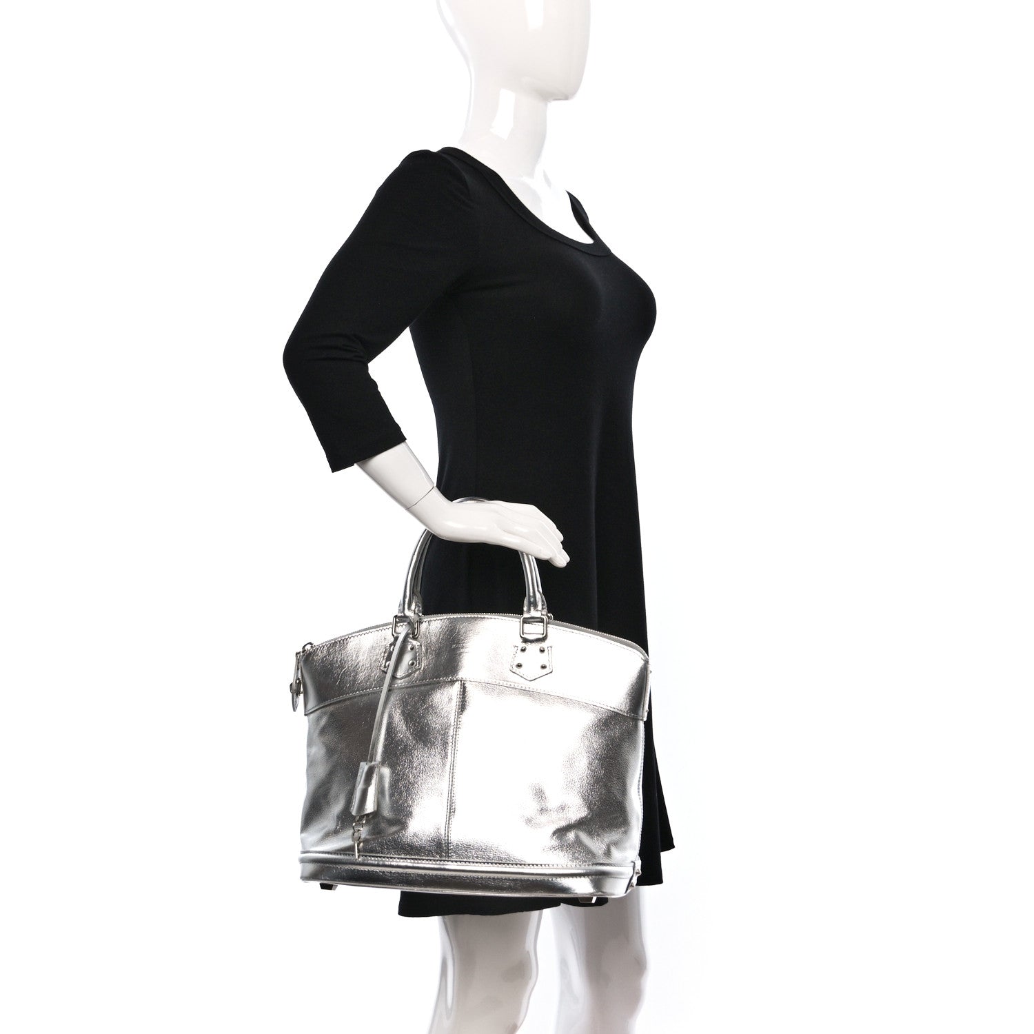 Louis Vuitton Suhali Lockit MM Silver 2 of 8