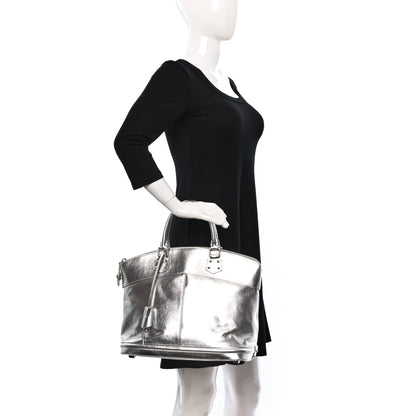 Louis Vuitton Suhali Lockit MM Silver 2 of 8