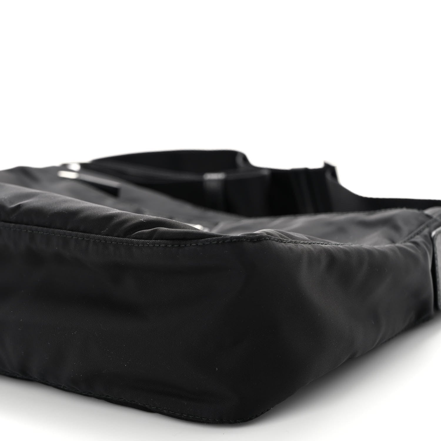 Prada Tessuto Nylon Messenger Bag Black 9 of 9