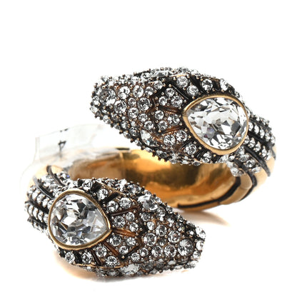 Gucci Metal Crystal Snake Ring M White GoldGUCCI Crystals Snake Ring M 1 of 6