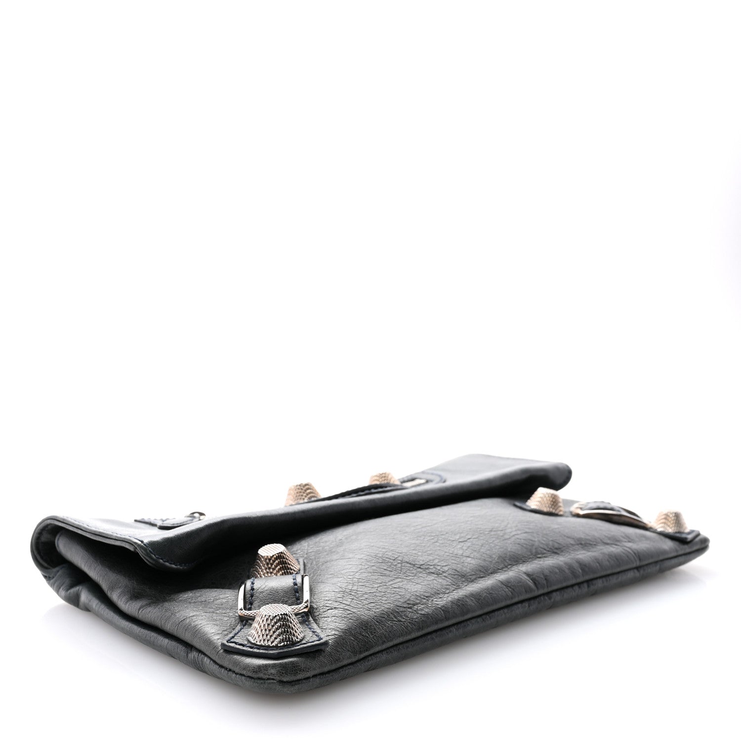 Balenciaga Agneau Giant 21 Silver Hardware Envelope Clutch Anthracite 4 of 8