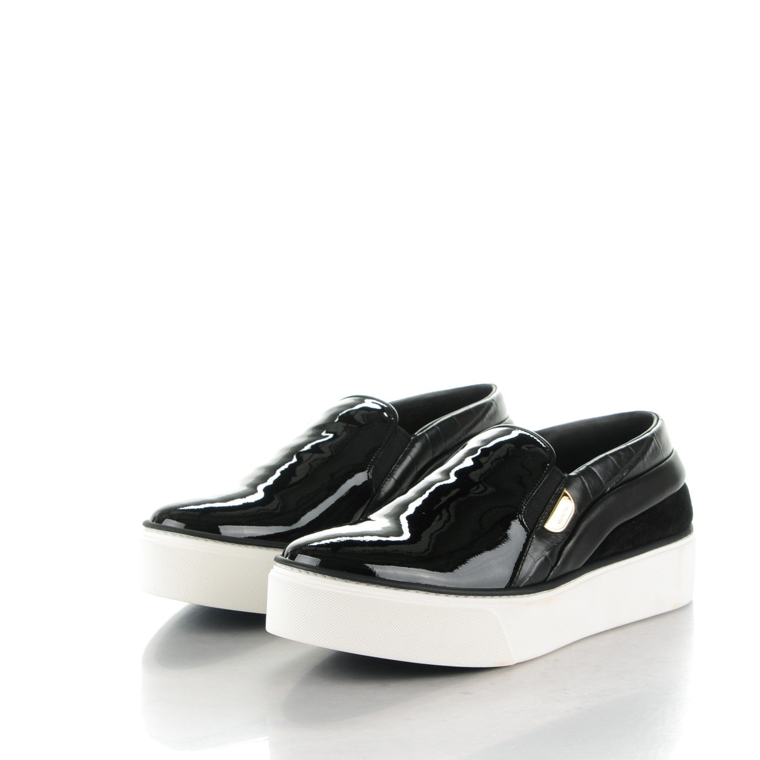 Louis Vuitton Alligator Patent Calfskin Catwalk Slip On 38 Black 3 of 9