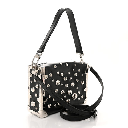 Louis Vuitton LV X YK Calfskin Brass Metal Dots Side Trunk Black 3 of 11