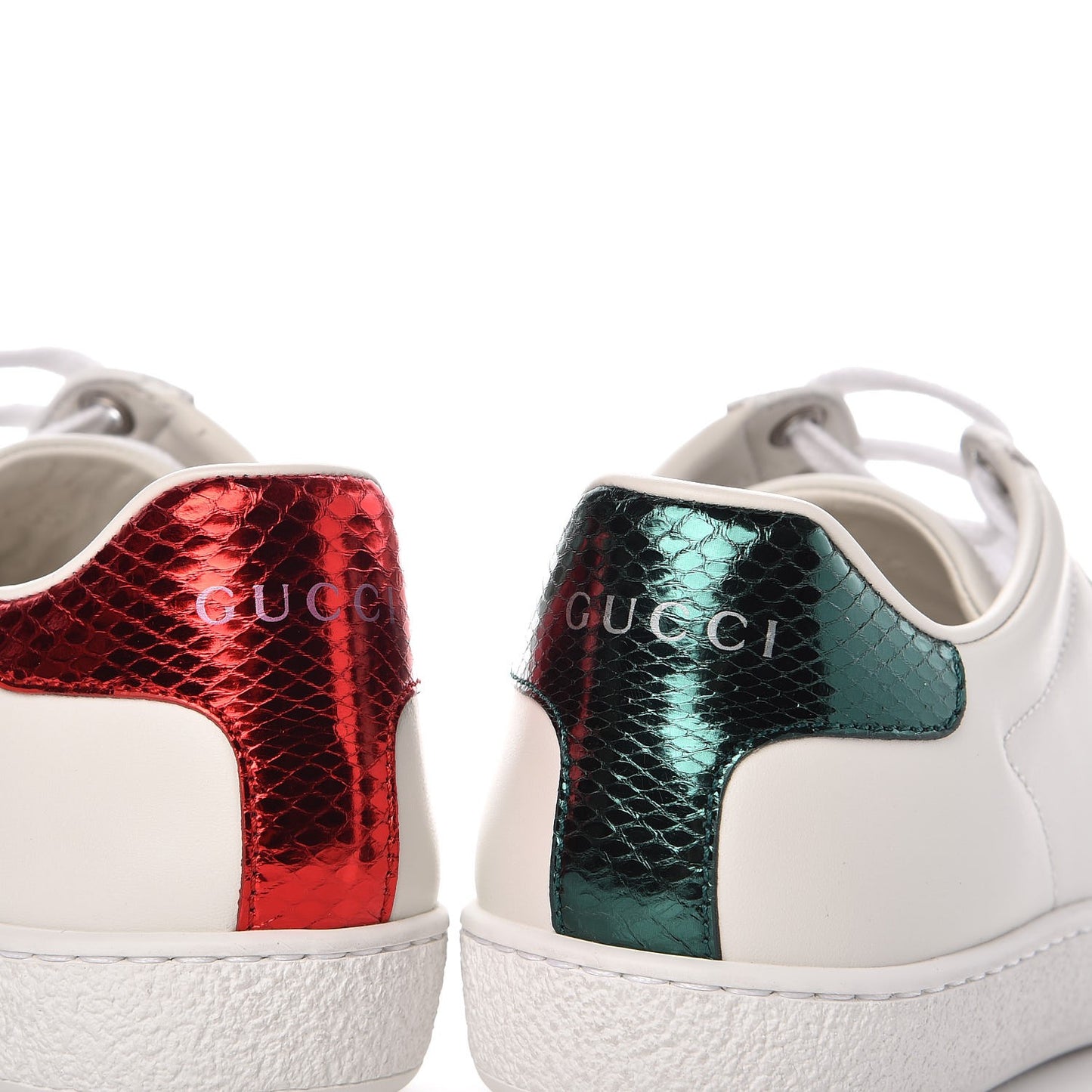 Calfskin Ayers Bee Embroidered Womens Ace Sneakers 35 White Green