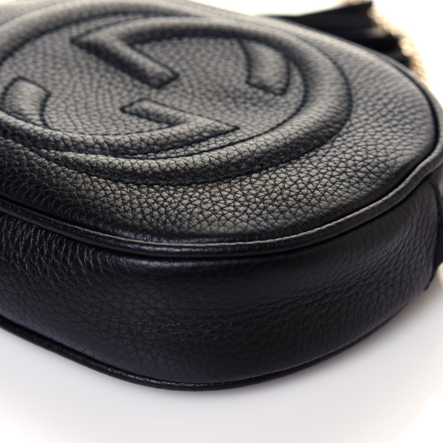 Gucci Pebbled Calfskin Mini Soho Chain Bag Black 10 of 13