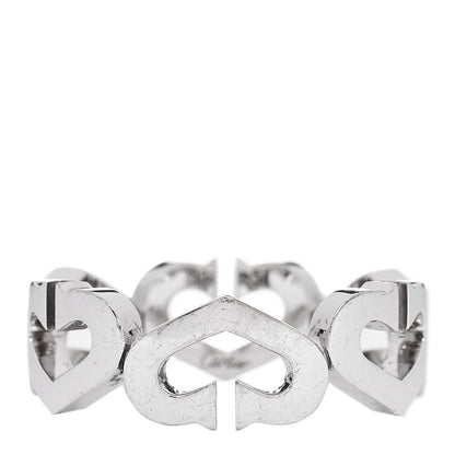 Cartier 18K White Gold Diamond Hearts and Symbols Ring 56 7.75 3 of 4