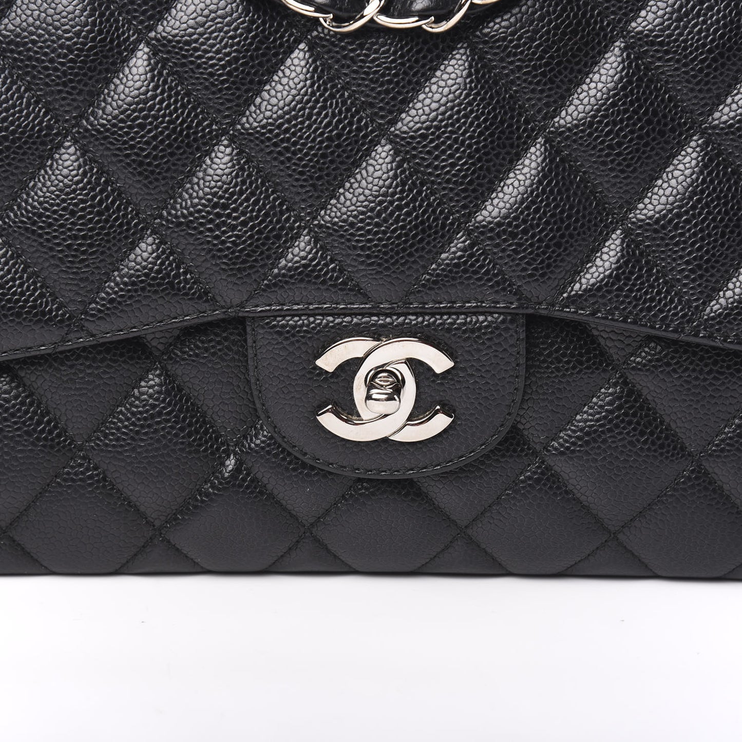 Caviar Quilted Jumbo Single Flap Black