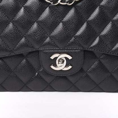 Chanel Caviar Quilted Jumbo Single Flap Black 9 of 9