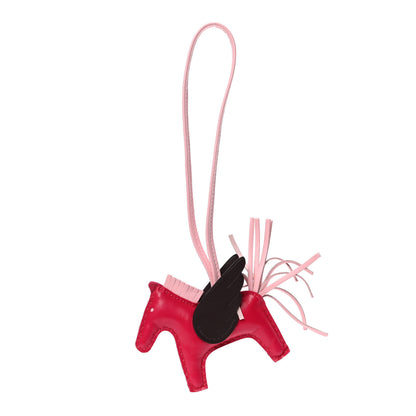 Hermes Milo Lambskin Grigri Rodeo Pegase Horse Bag Charm PM Framboise Rose Sakura Rouge Sellier 1 of 3