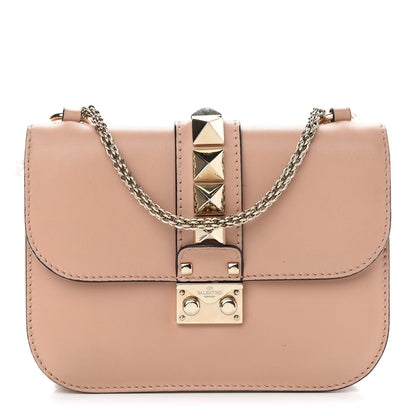 Valentino Garavani Vitello Small Glam Lock Rockstud Flap Skin Sorbet 1 of 12