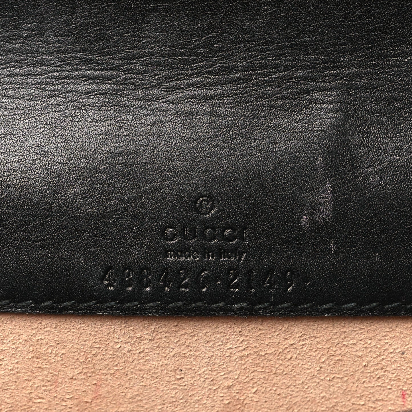 Calfskin Matelasse Mini Animal Studs GG Marmont Bag Black