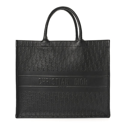 Christian Dior Oblique Calfskin Embossed Large Book Tote Black 1 of 8