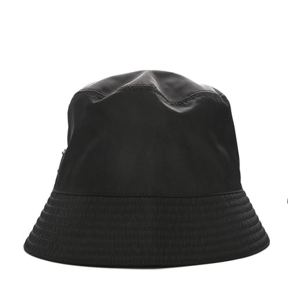 Prada Re-Nylon Metal Triangle Logo Womens Bucket Hat L Black 4 of 9
