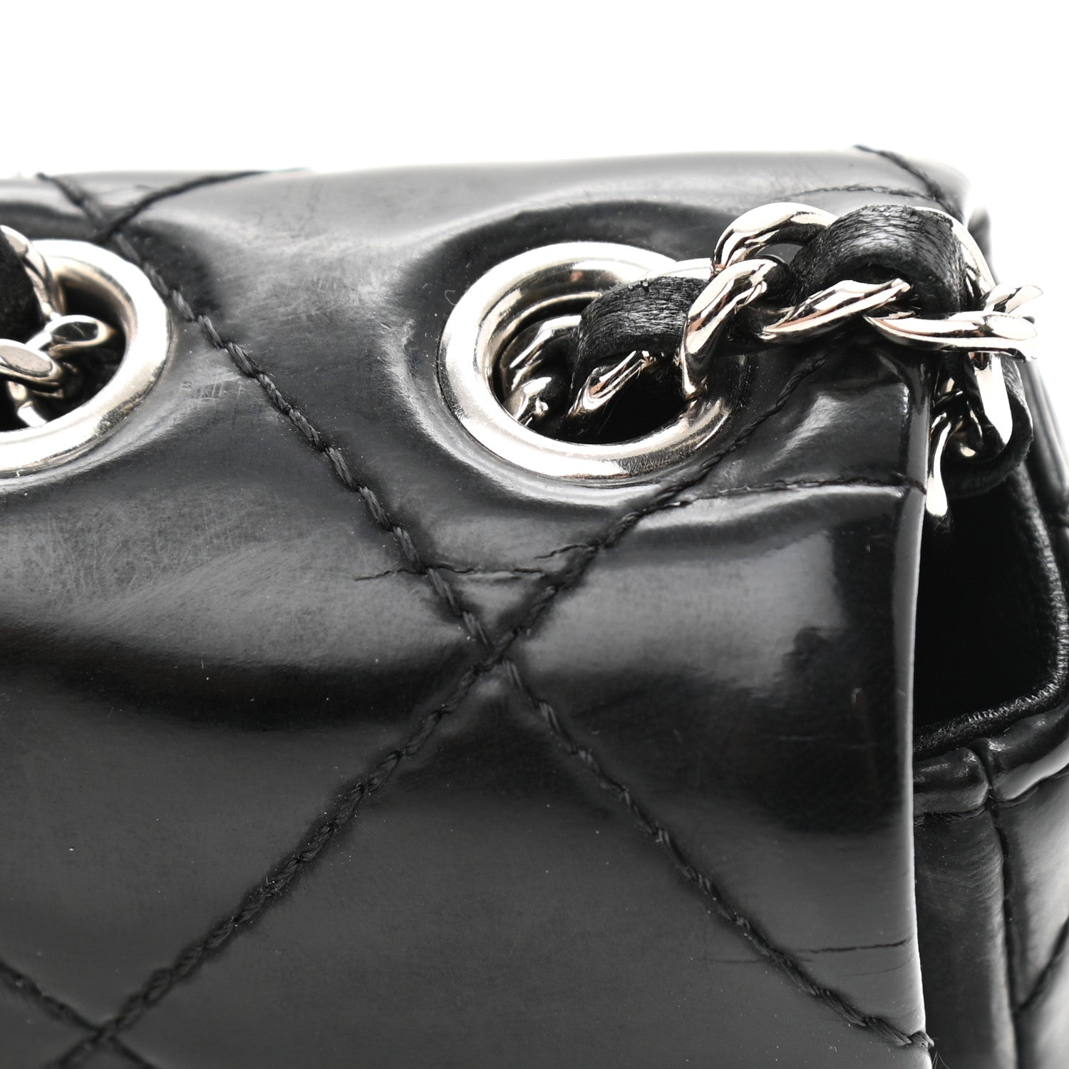 Chanel Patent Quilted Mademoiselle East West Flap Black 15 of 15