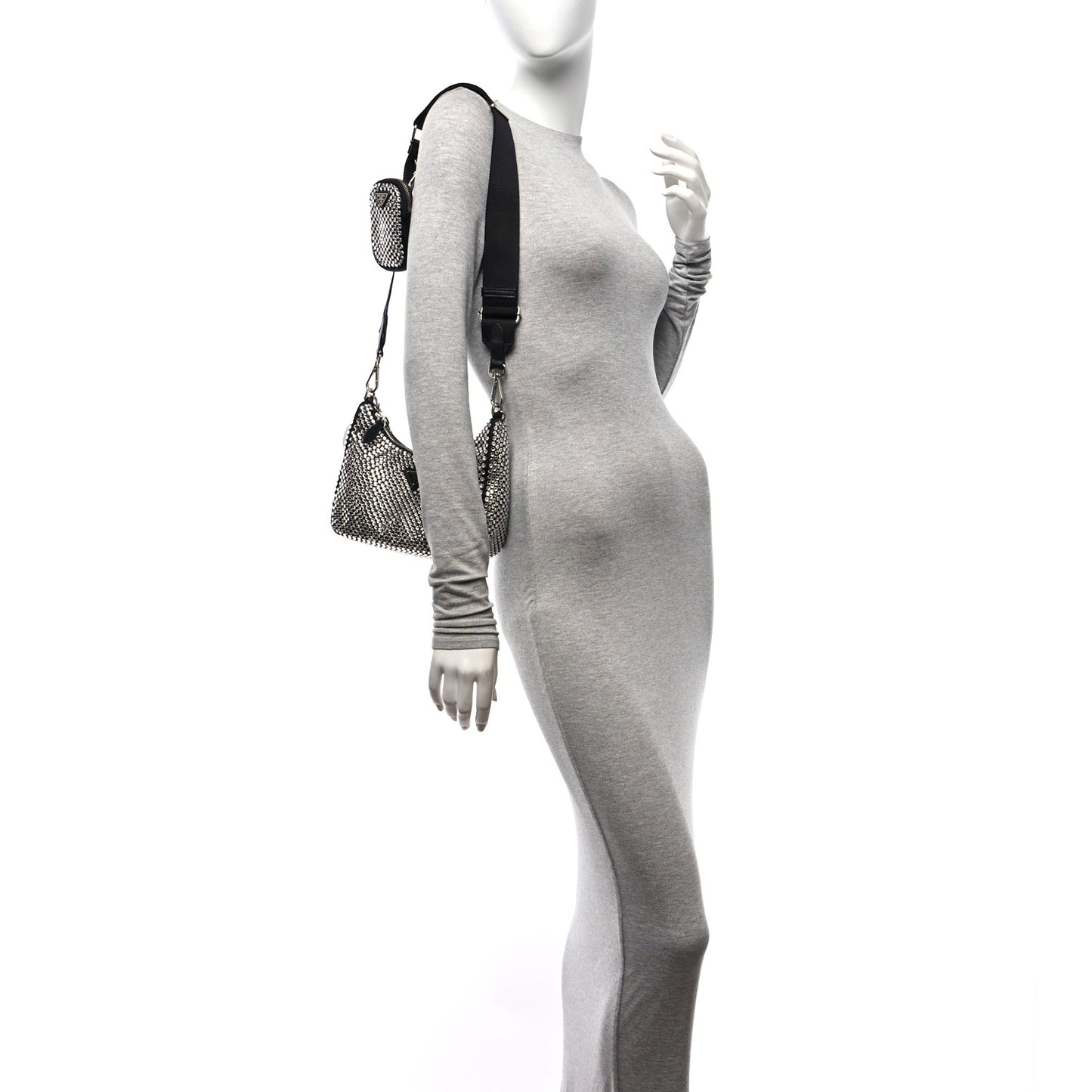 Satin Crystal Re-Edition 2005 Shoulder Bag Cristal