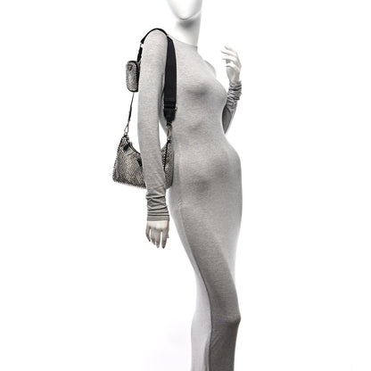 Prada Satin Crystal Re-Edition 2005 Shoulder Bag Cristal 2 of 11