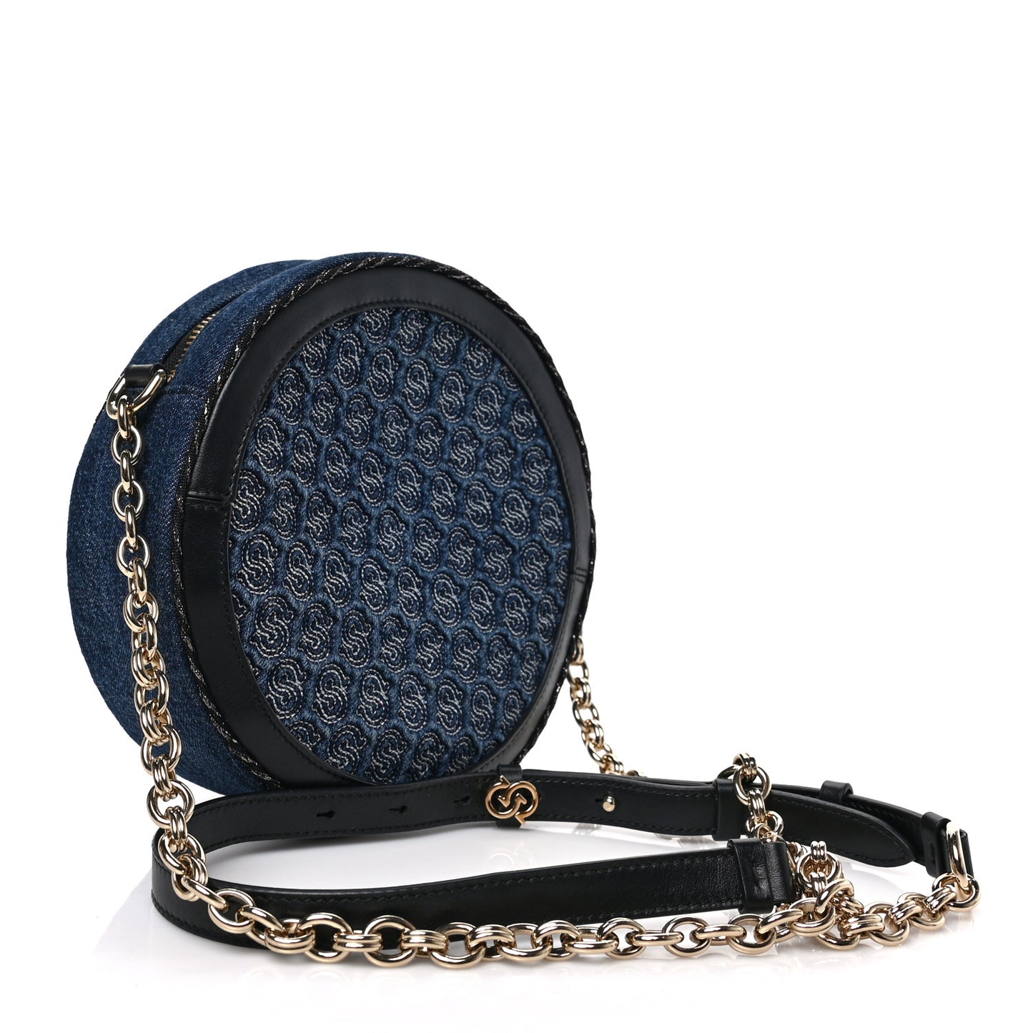 Denim Round Bag Blue